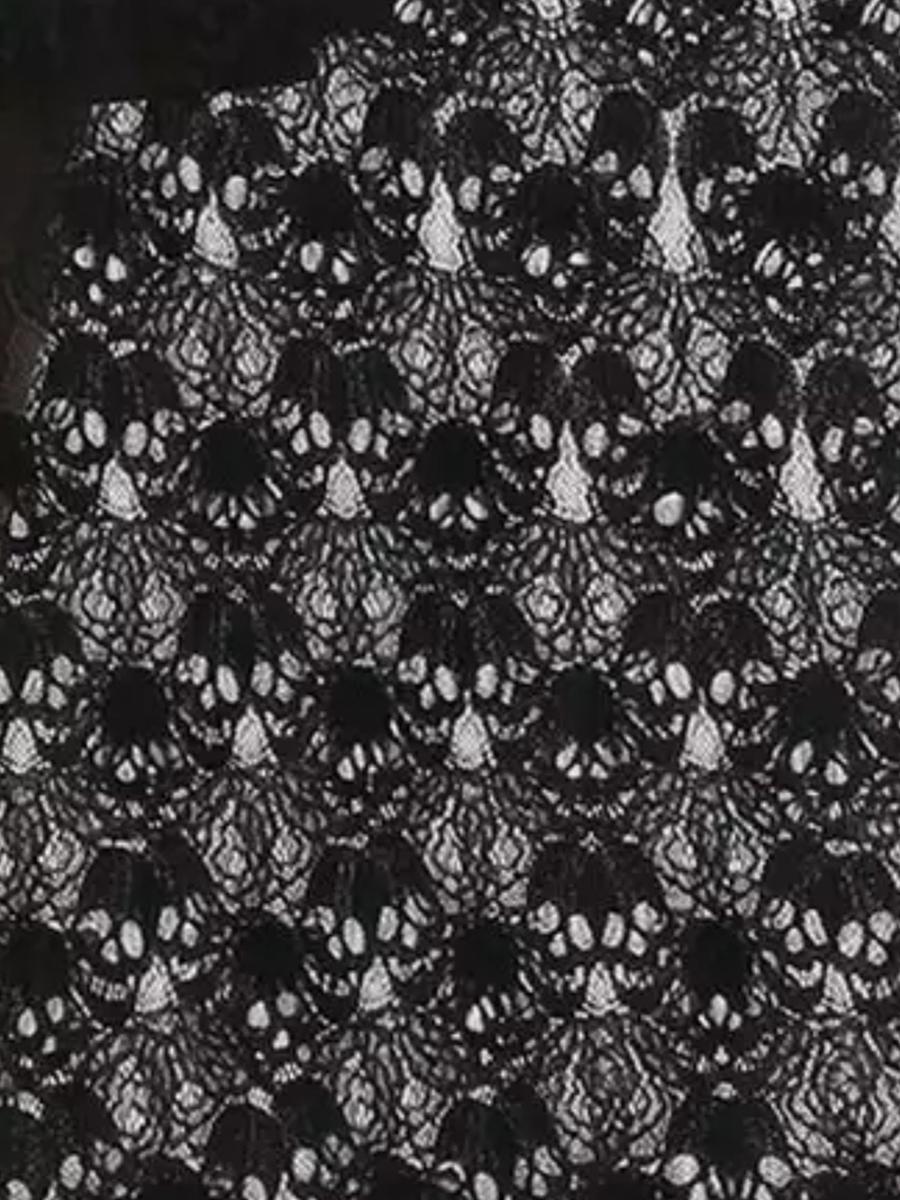 💀 5x Plus Size Black Lace Long Maxi Dress Skull Print lace Gothic - Picture 4 of 10